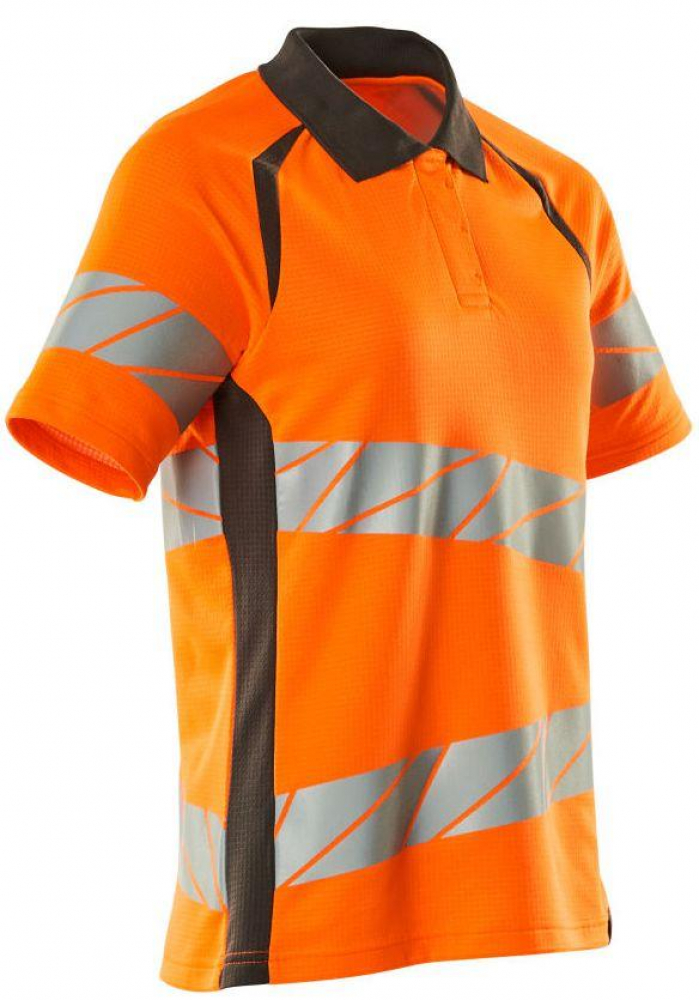Damen Warnschutz-Polo-Shirt 19093-771 Mascot Accelerate Safe orange-schwarzblau rechts