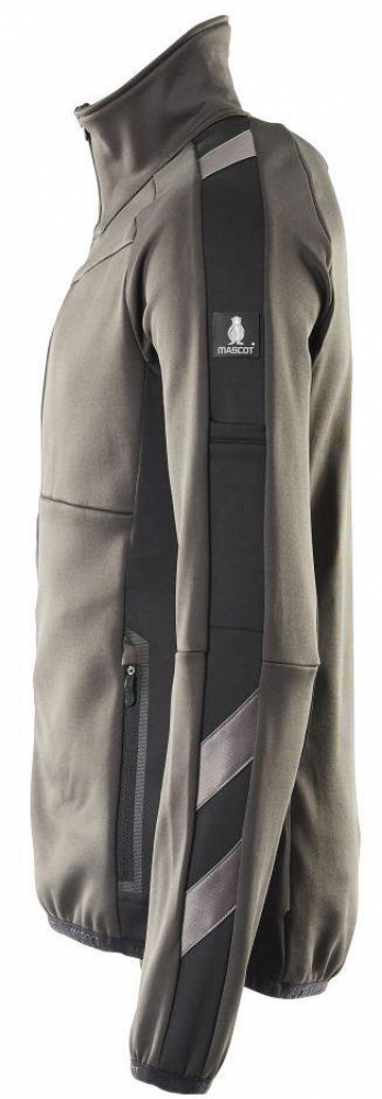 Fleecejacke 18603-316 Mascot UNIQUE dunkelanthrazit-schwarz links