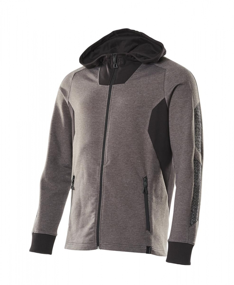 Kapuzen Sweatjacke 18584-962-1809 Mascot ACCELERATE dunkelanthrazit-schwarz links