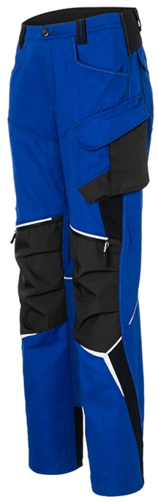 Hose 2225 Kübler Bodyforce kornblau-schwarz Seitenansicht links