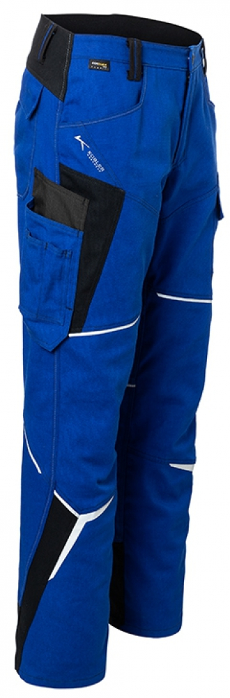 Kübler Bodyforce Hose Pro 2125 kornblau-schwarz Seite rechts