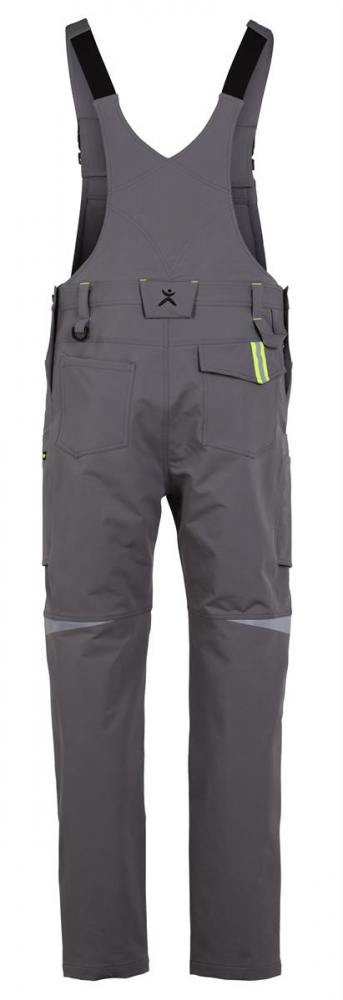 Latzhose rECOline Planam zink-schiefer 6724 hinten