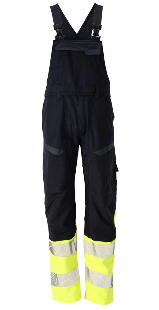 Latzhose mit Knietaschen 21469-281-01017 Mascot ACCELERATE Multisafe schwarzblau-leuchtgelb