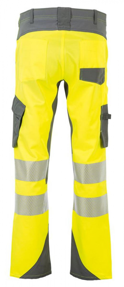 Herren Bundhose PLANAM NORIT WARNSCHUTZ gelb/zink hinten