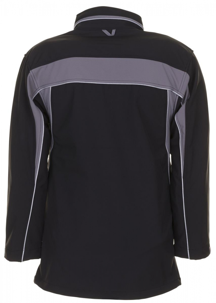 Softshell Jacke PLANAM PLALINE schwarz-zink hinten