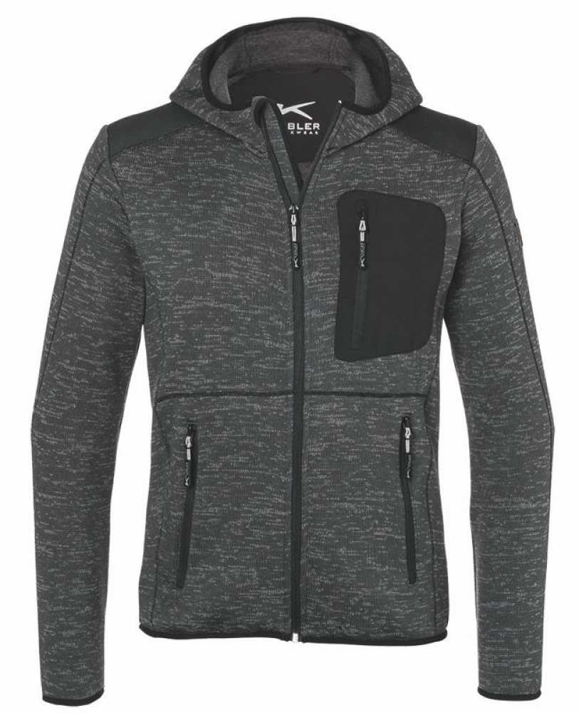 Strickjacke light Kübler Weather 1441 6335-9799 anthrazit-schwarz