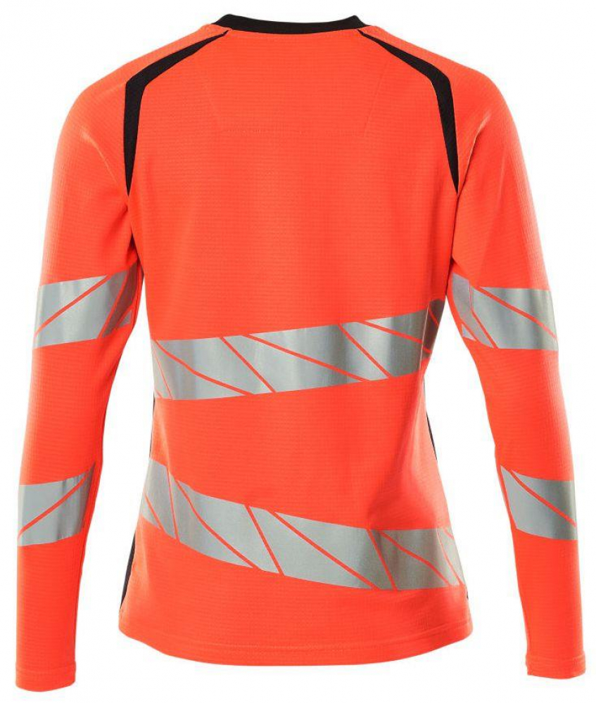 Warnschutz Damen Langarm-T-Shirt Mascot Accelerate Safe rot-schwarzblau hinten