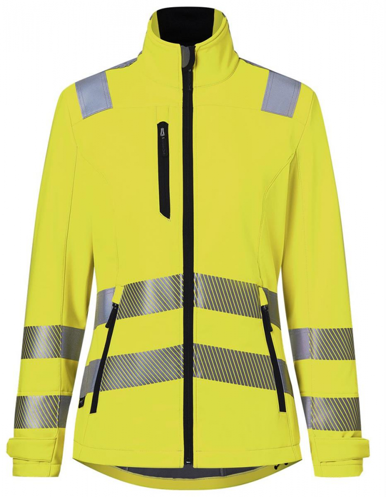 Warnschutz Damen Softshelljacke 1509 Kübler REFLECTIQ warngelb vorne