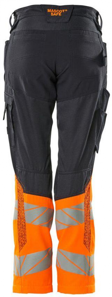 Warnschutz Damenhose Mascot Accelerate Safe 19678-236 schwarzblau-orange hinten